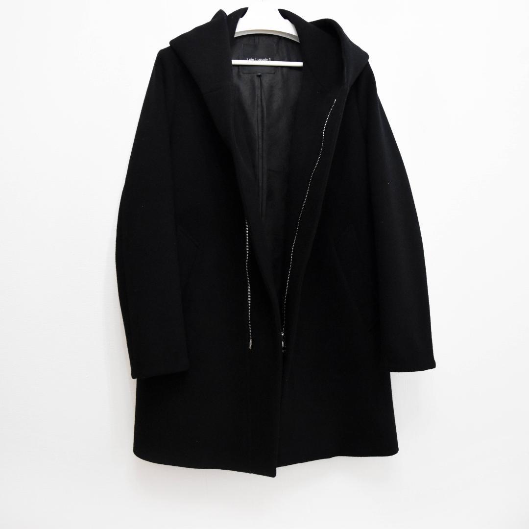 1piu1uguale3 ラップコート ブラック メンズ