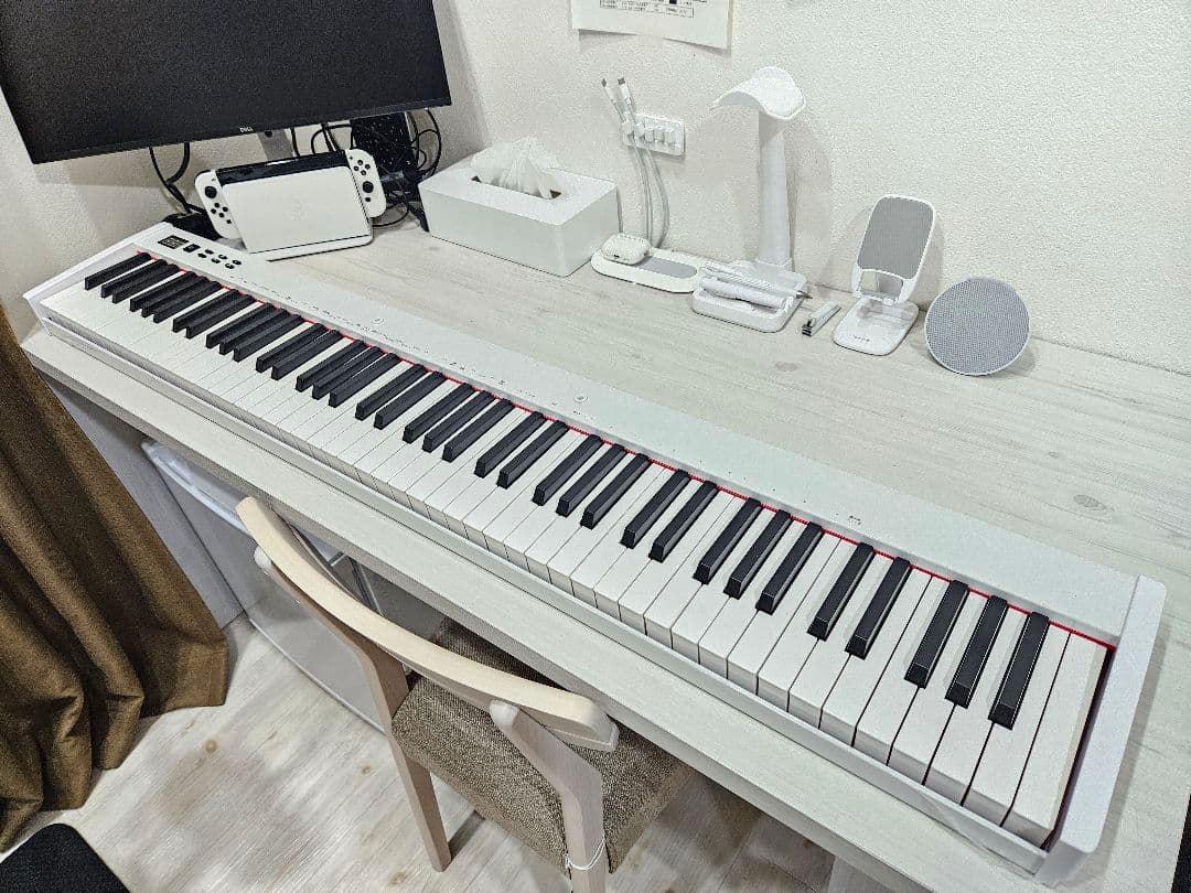ホワイト 88鍵盤 電子ピアノ ニコマクSWAN-S