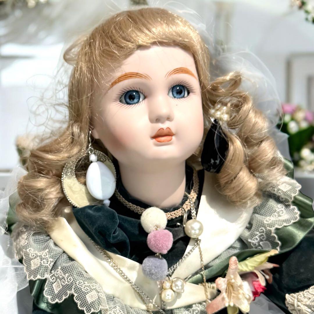 ノエル様専用 ビスクドール スタイナー リプロ フレンチ グリーン