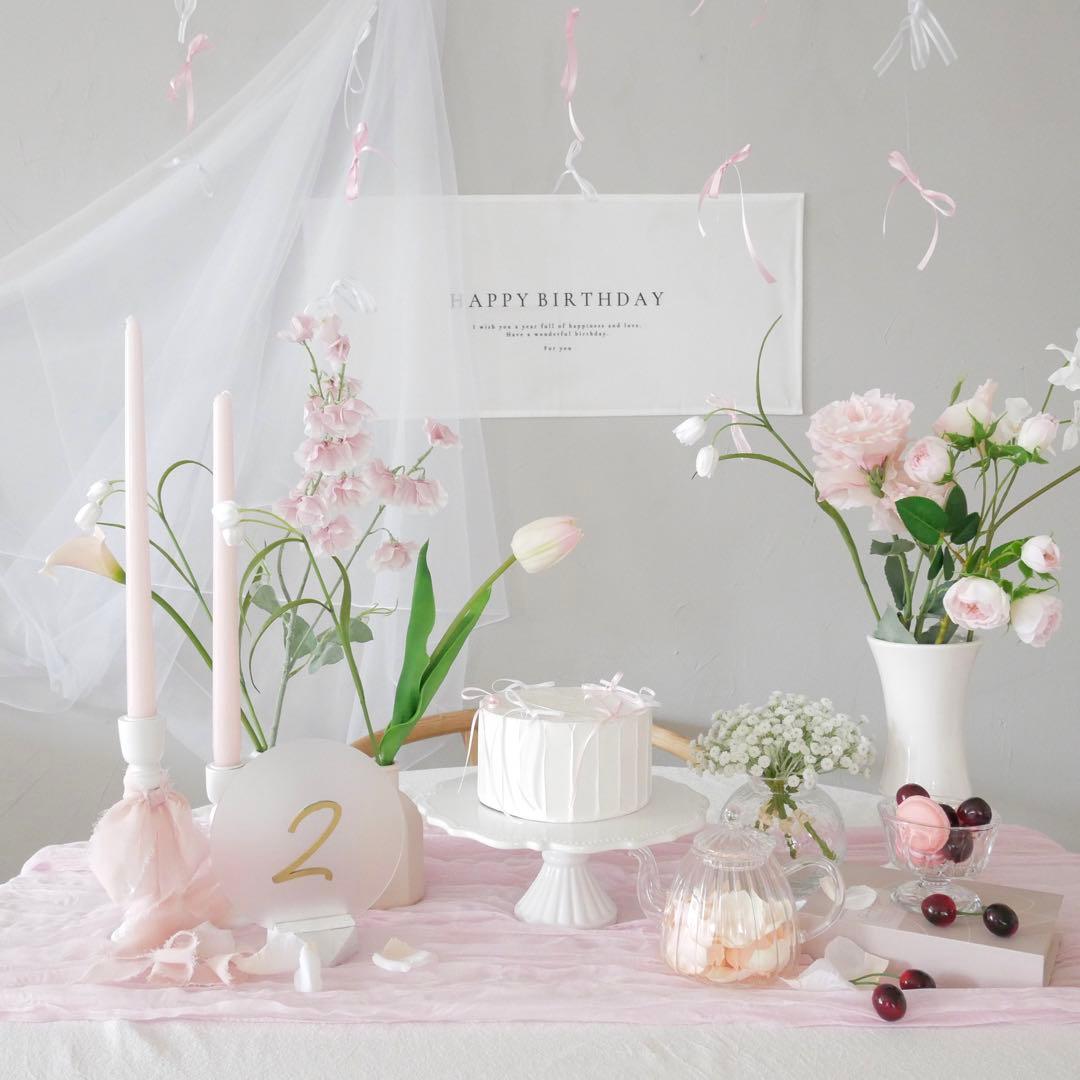 本格レンタルおうちスタジオ 誕生日 ハーフバースデー 100日 装飾