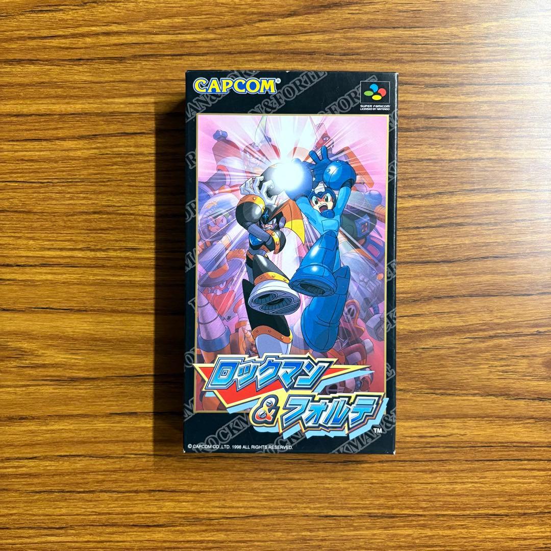 ロックマン&フォルテ SFC スーパーファミコン 箱 説明書 ハガキ 完品