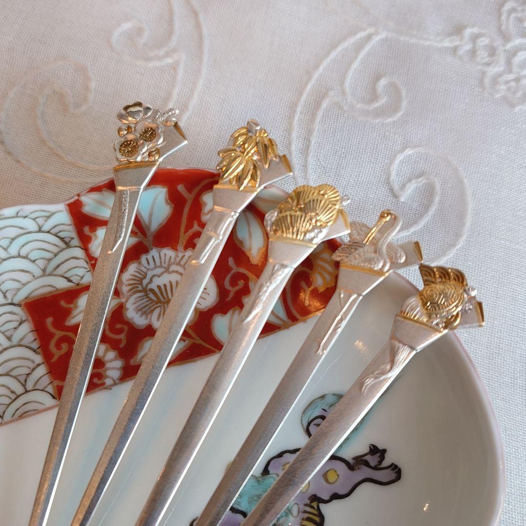 菓子楊枝　純銀製　シルバー925　5本組　28.9g　スターリングシルバー