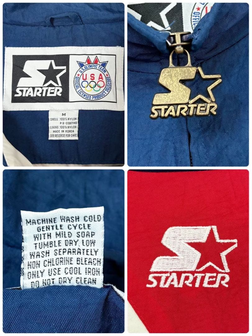 希少 90s USA オリンピック ナイロンジャケット イーグル刺繍 S35b
