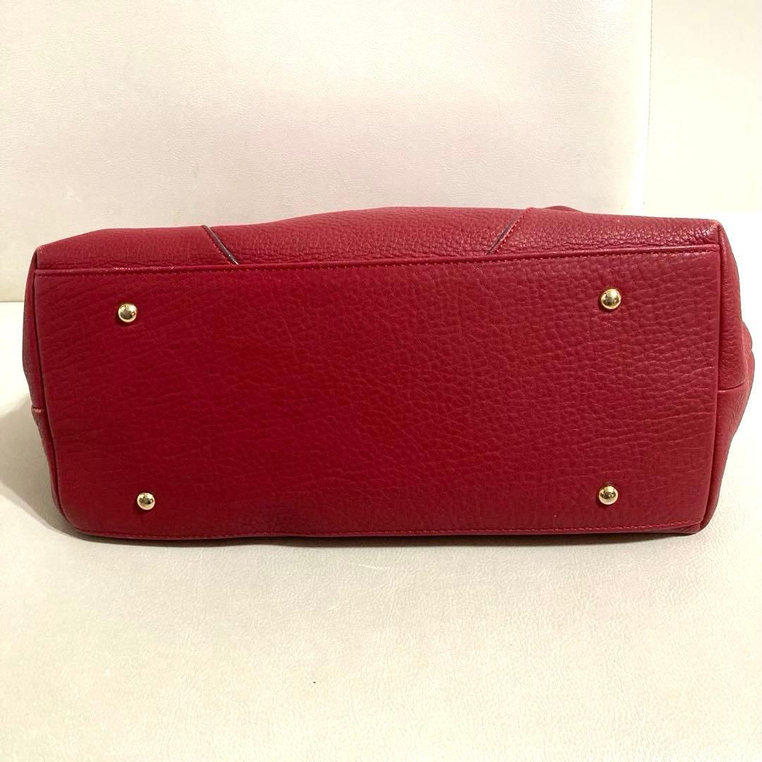 ロベルタディカメリーノ ショルダーバッグ レーネ レッド ロゴ トート