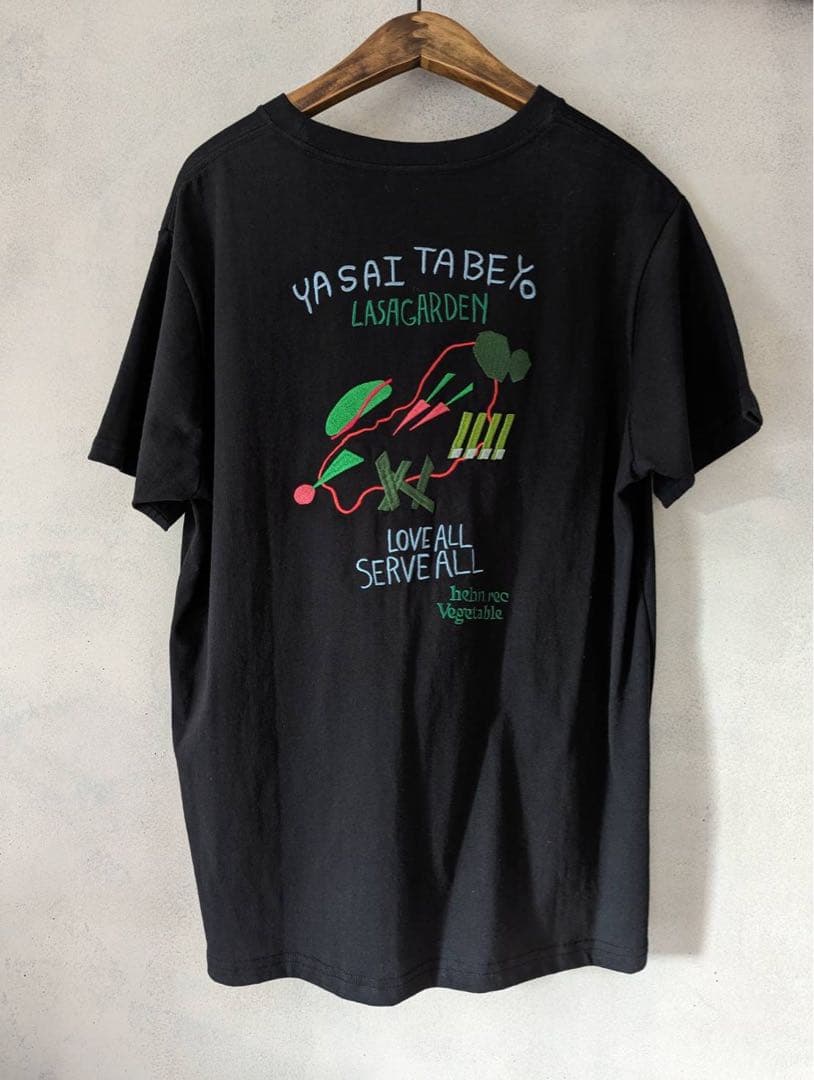 藤井風 ヘンレコ 野菜食べよTシャツ S サイズ ブラック - メルカリ