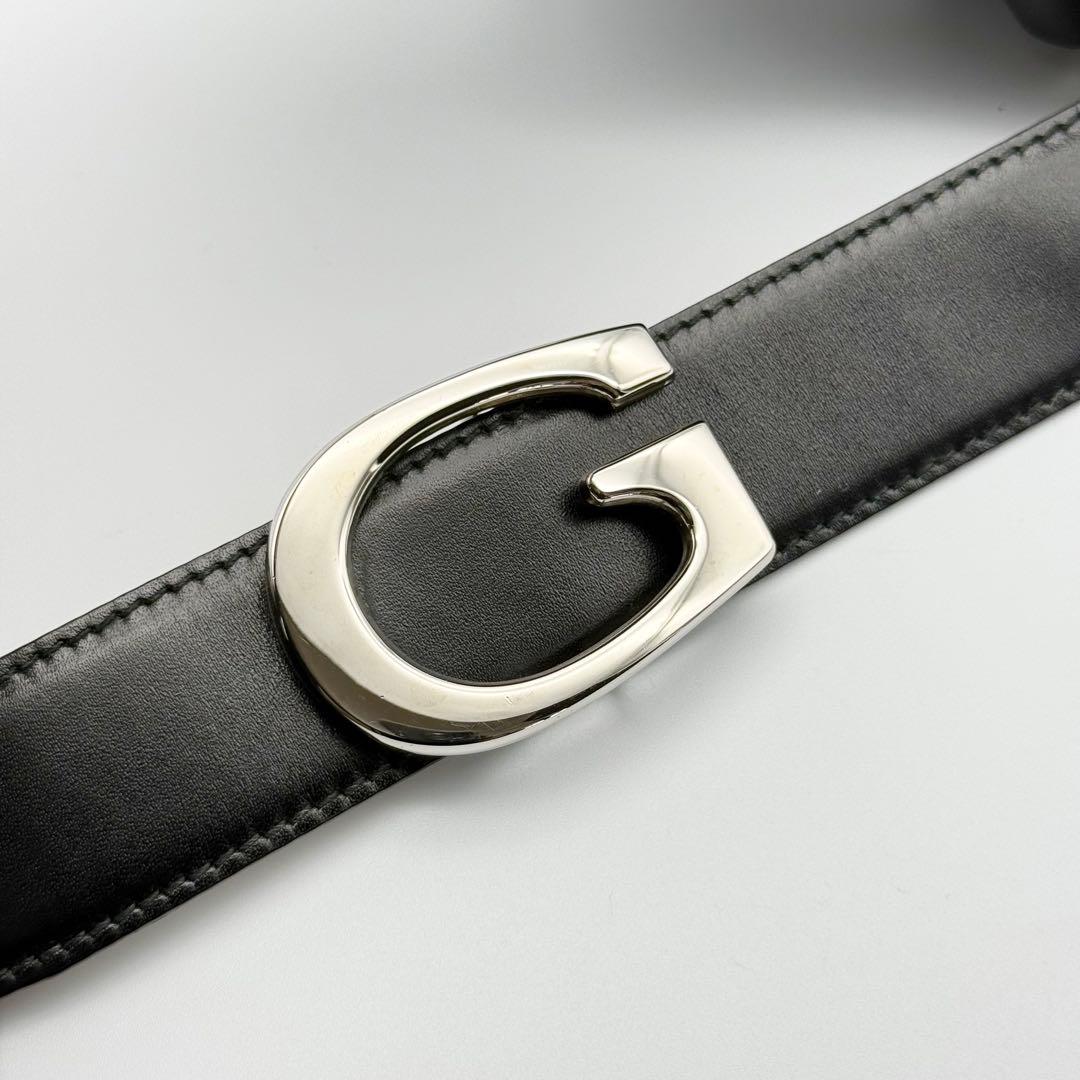 ✨良品✨GUCCI グッチ ベルト シルバー金具 本革 純正ベルト革 G
