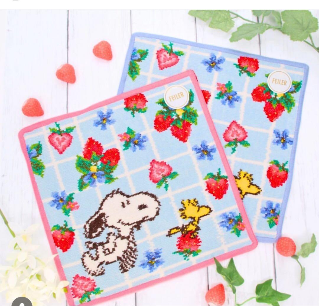 新品】スヌーピー ストロベリープティ ハンカチ フェイラー 阪急限定