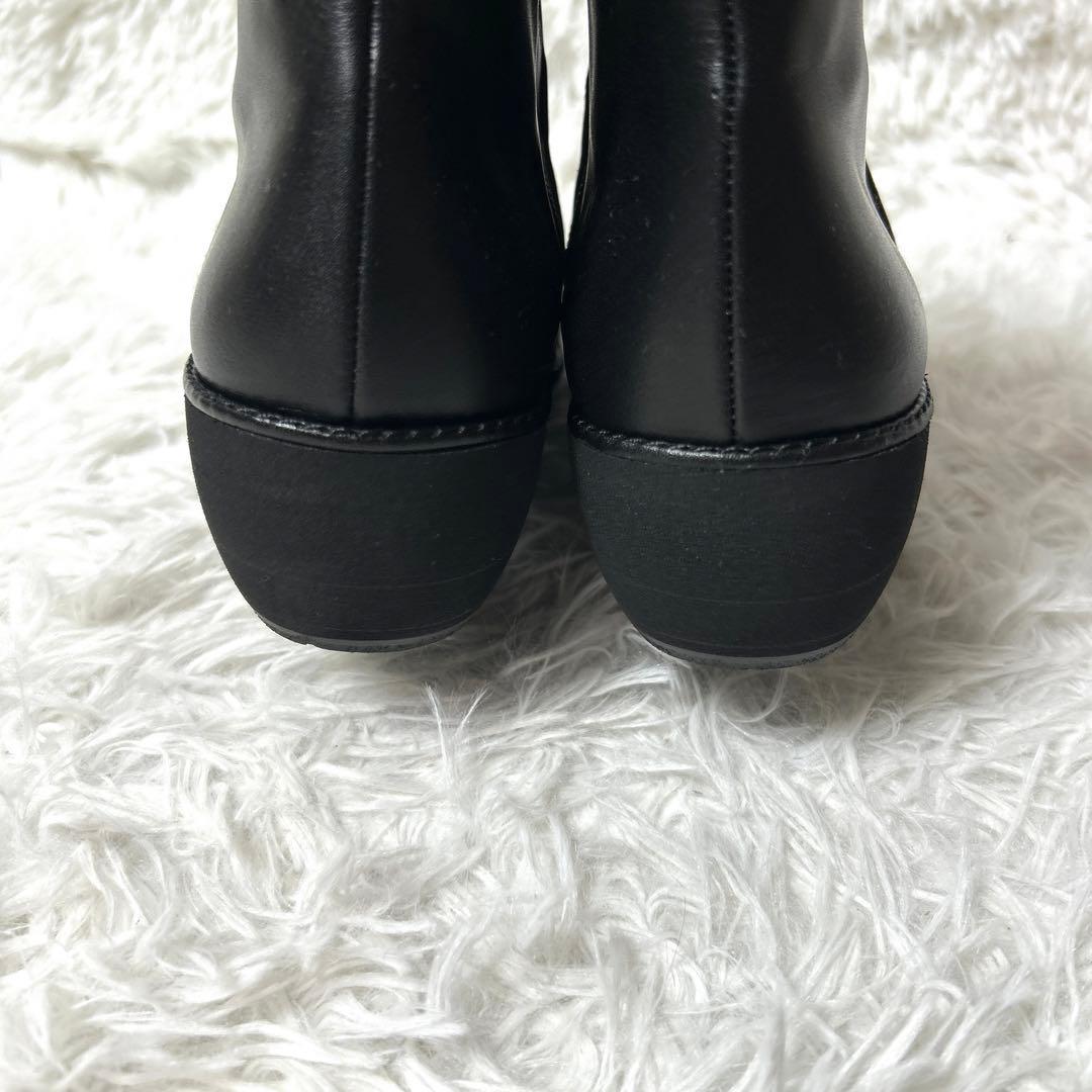 【未使用品】GINZA YOSHINOYA レザーショートブーツ 22.5cm