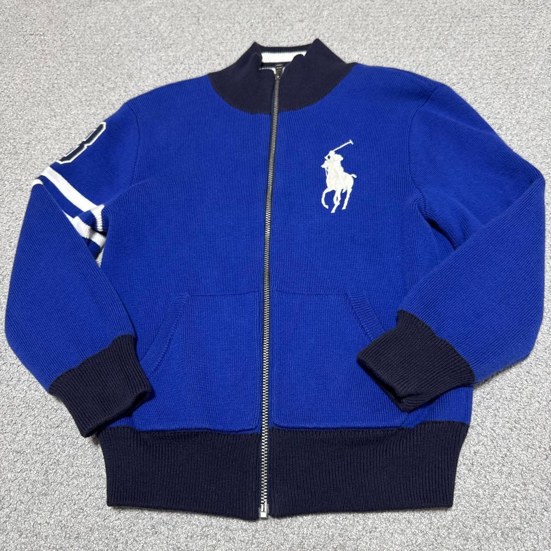 m*♡様 新品⭐︎ポロ ラルフ・ローレン 青 ニットジャケット