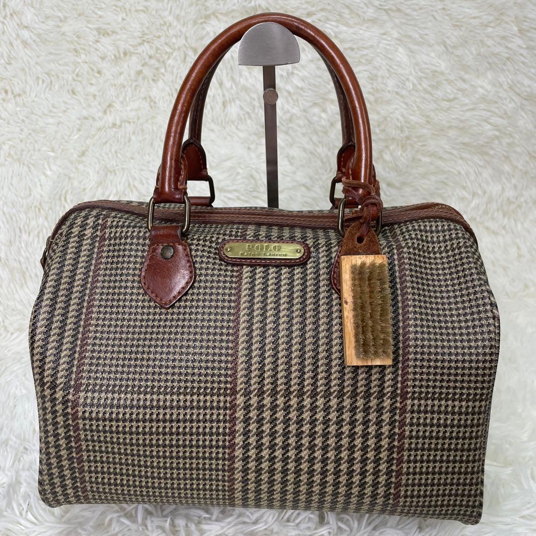 Ralph Lauren ポロラルフローレン ミニボストンバッグ 千鳥格子 - メルカリ