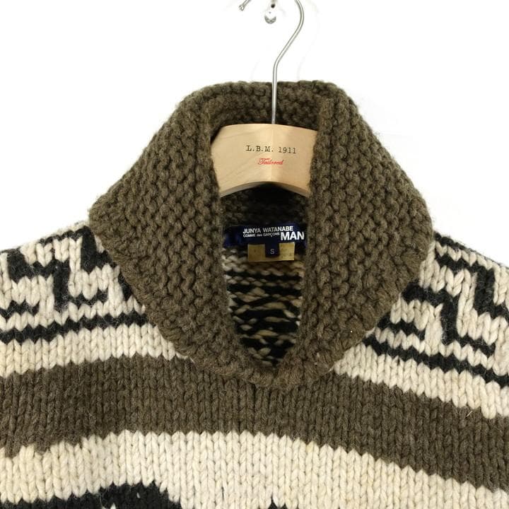 ☆名作☆ジュンヤワタナベマン AD2006 カウチン柄ショールカラーニット