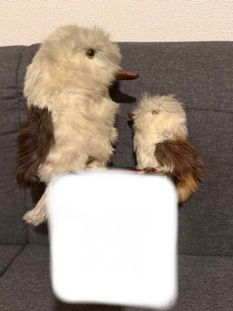 レトロ】 リアルファー ぬいぐるみ カワセミ フクロウ 鳥 アンティーク