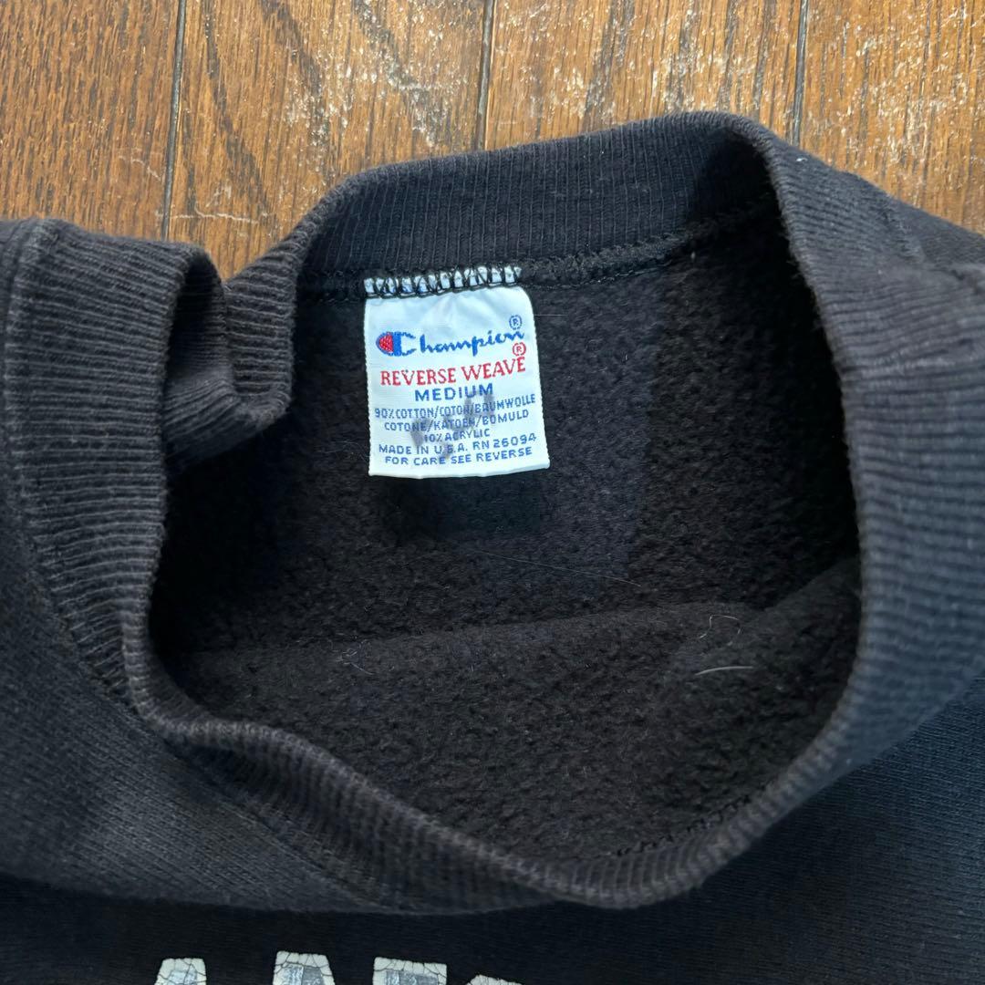 90s USA製 チャンピオン リバースウィーブ レイダース 黒 ブラック