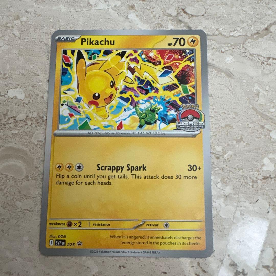 ピカチュウWCS2025アナハイム会場配布プロモカードpikachu 英語 - メルカリ