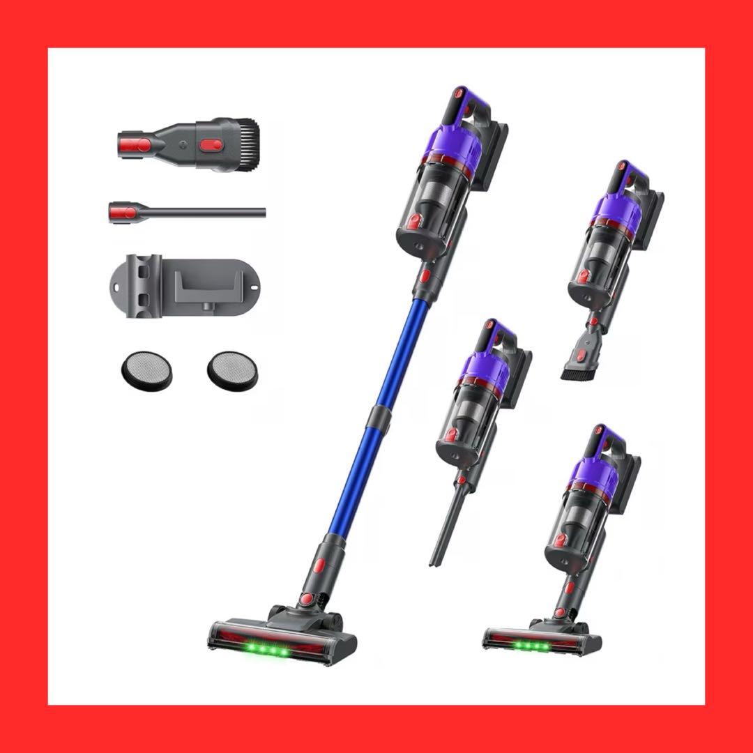 掃除機コードレス 75kPa強力吸引 55分連続稼働 自立式 スタンド不要 軽量 Amazon | 掃除機 コードレス 【2026爆進化！75kPa強力吸引・55分連続