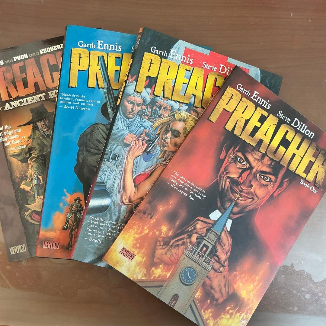 洋書 PREACHER 4 x Book Set GARTH ENNIS 81Zt0D5RijL._AC_UF350,