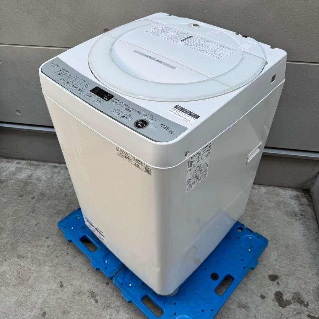 191⭐️2022年製☆シャープ 洗濯機 7KG 大型 大容量 一人暮らし - メルカリ