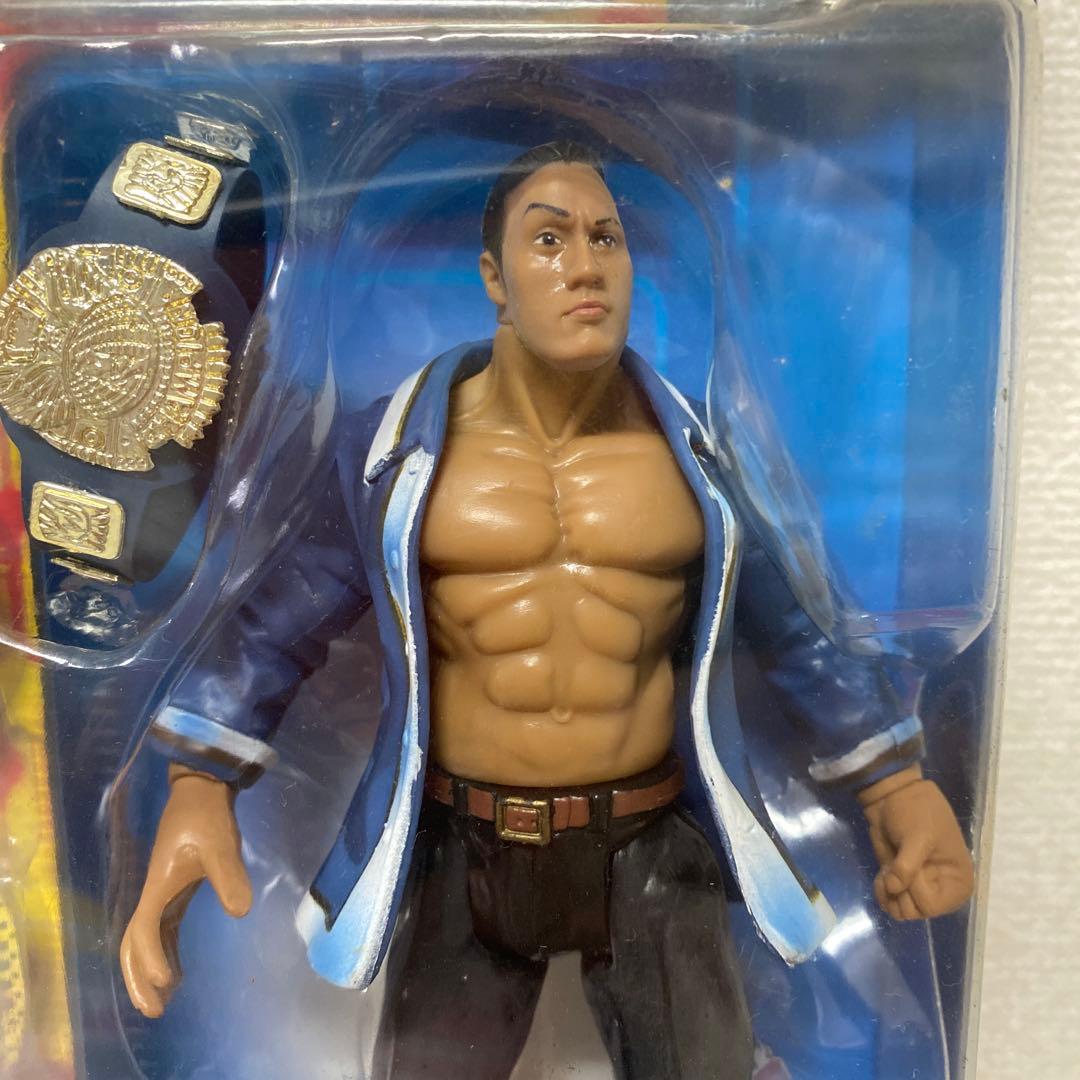 WWF ザ・ロック フィギュア 約15cm チャンピオンベルト付き WWF ザ
