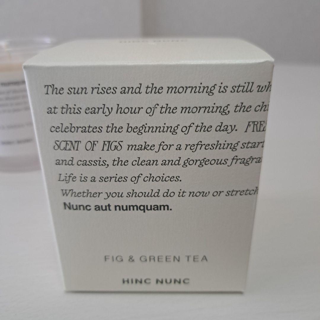 HINC NUNC アロマキャンドル フィグ&グリーンティー