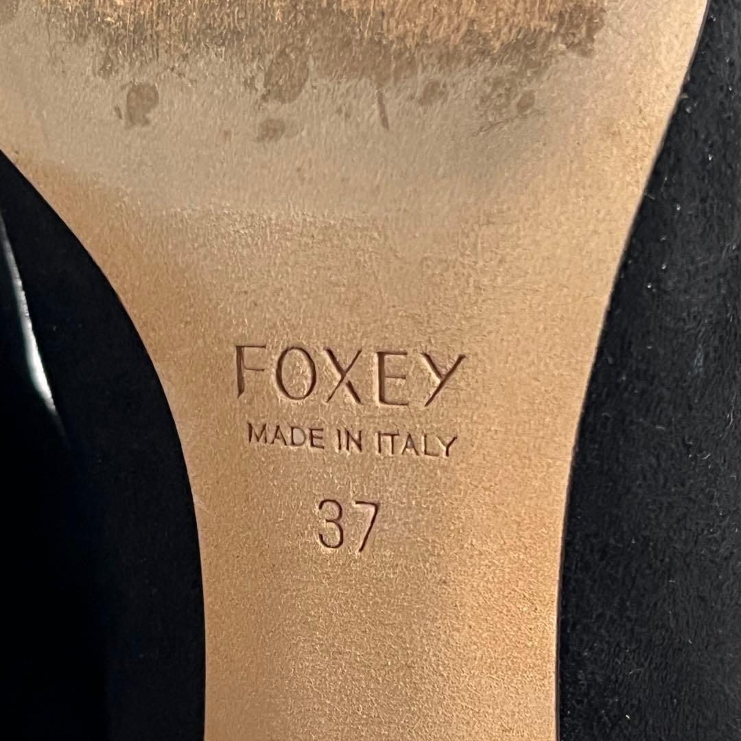 美品】フォクシー FOXEY スエードロングブーツ ニーハイブーツ37 - 靴
