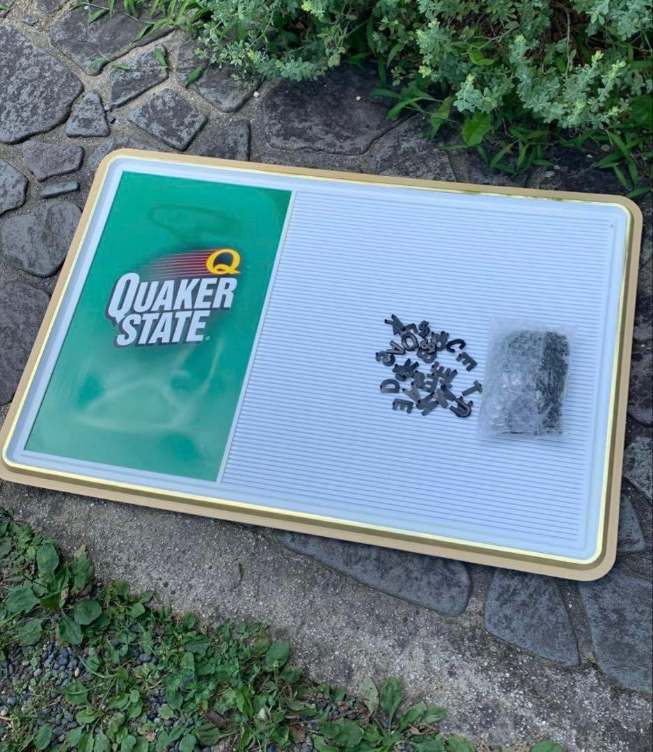 QUAKER STATE メニューボード アメリカンヴィンテージ 文字パーツ付き
