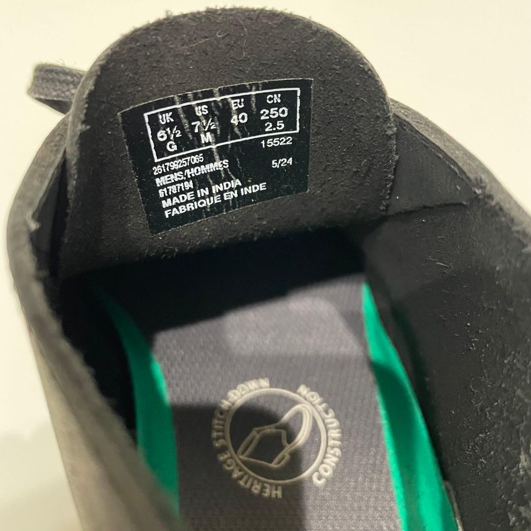 [クラークス] チャッカブーツ シェプトン ブラック レザー 24.5cm