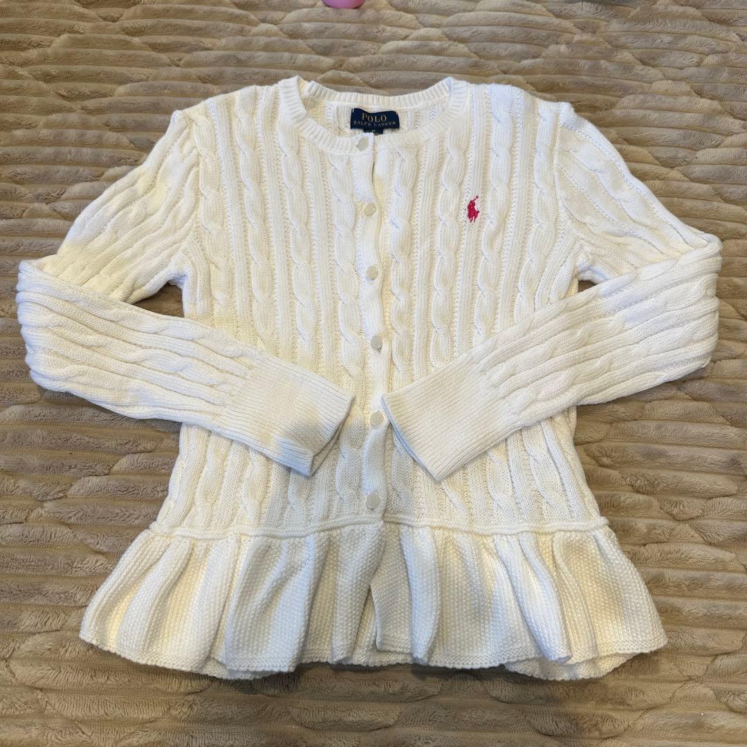 新品未使用】ポロラルフローレン ケーブルニット コットン ペプラム