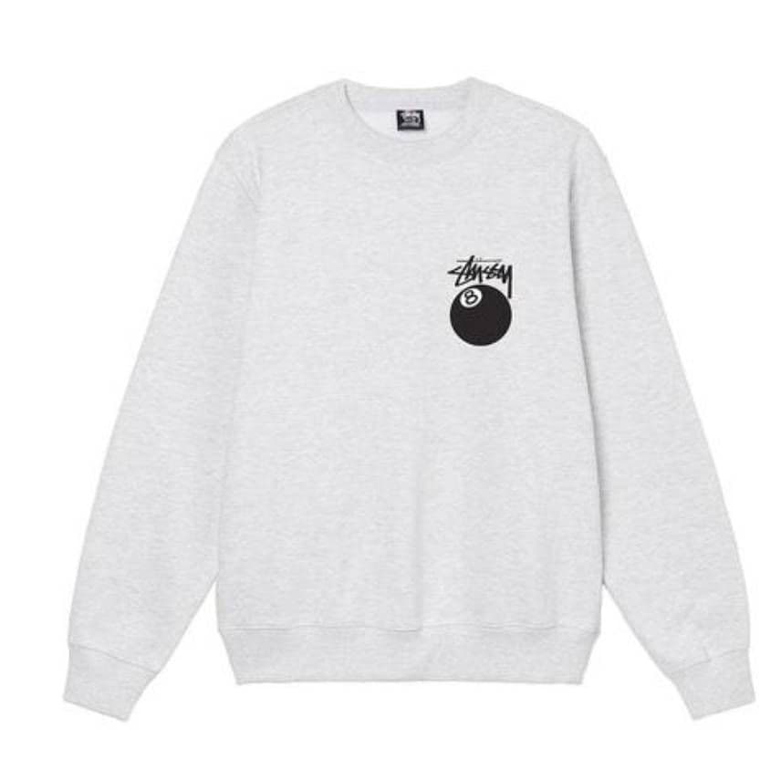 STUSSY 8 BALL CREW ステューシー スウェット グレー M - メルカリ