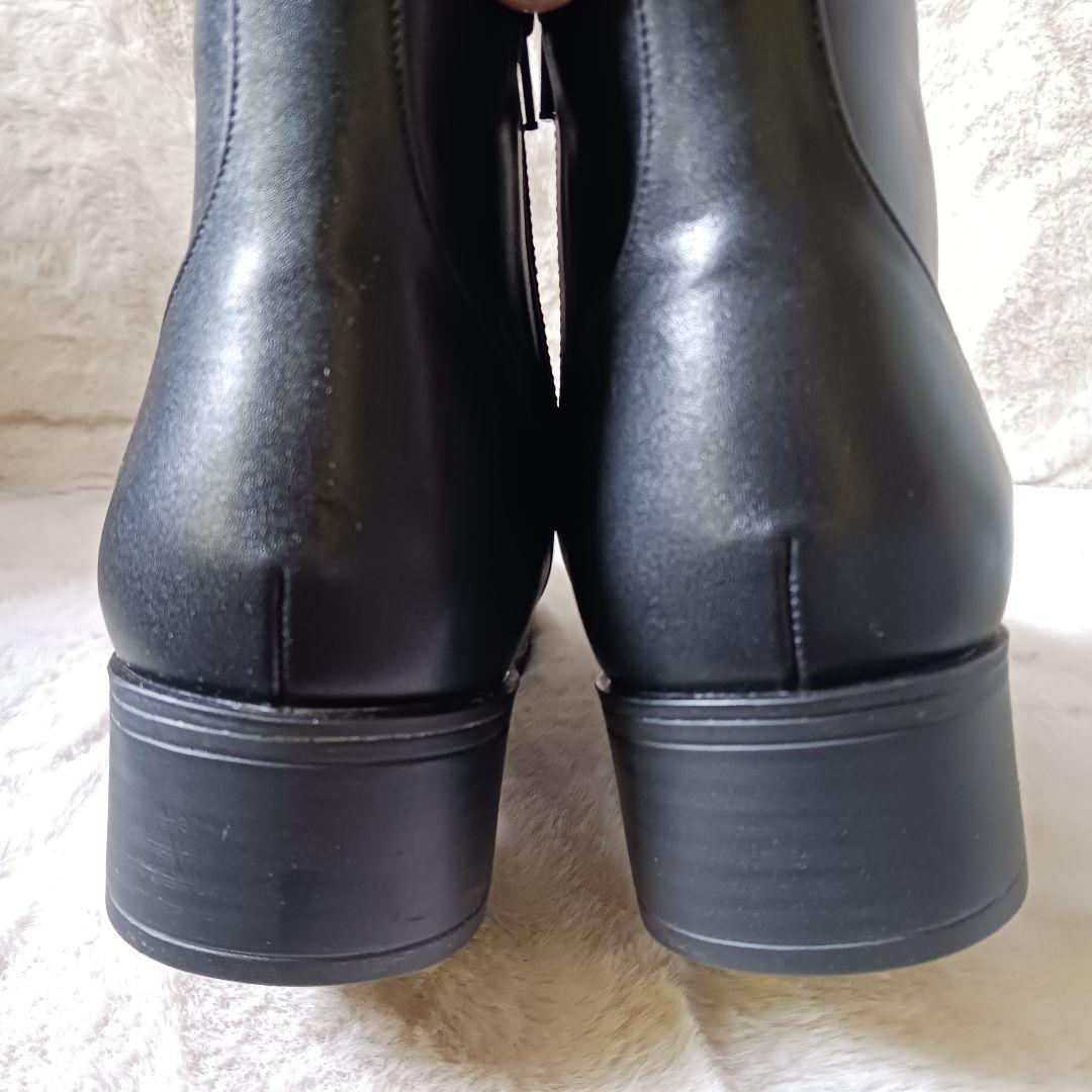 未使用品 卑弥呼 サイドジップ ブーツ ポインテッドトゥ　ブラック 25.5cm