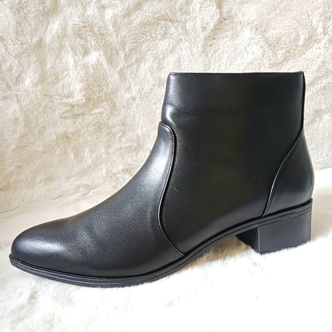 未使用品 卑弥呼 サイドジップ ブーツ ポインテッドトゥ　ブラック 25.5cm