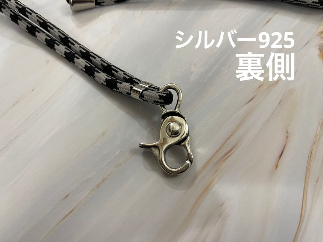 シルバー925】スマホ・ショルダーストラップ 十字デザイン刻印入り