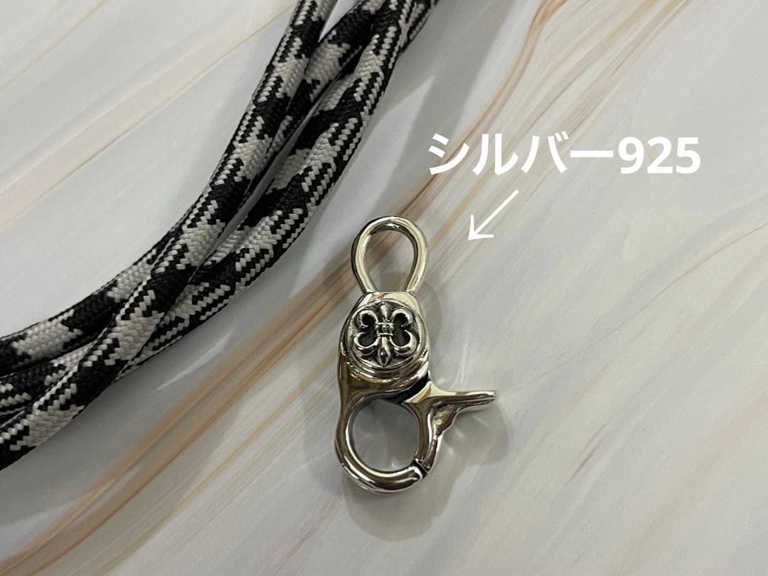 シルバー925】スマホ・ショルダーストラップ 十字デザイン刻印入り