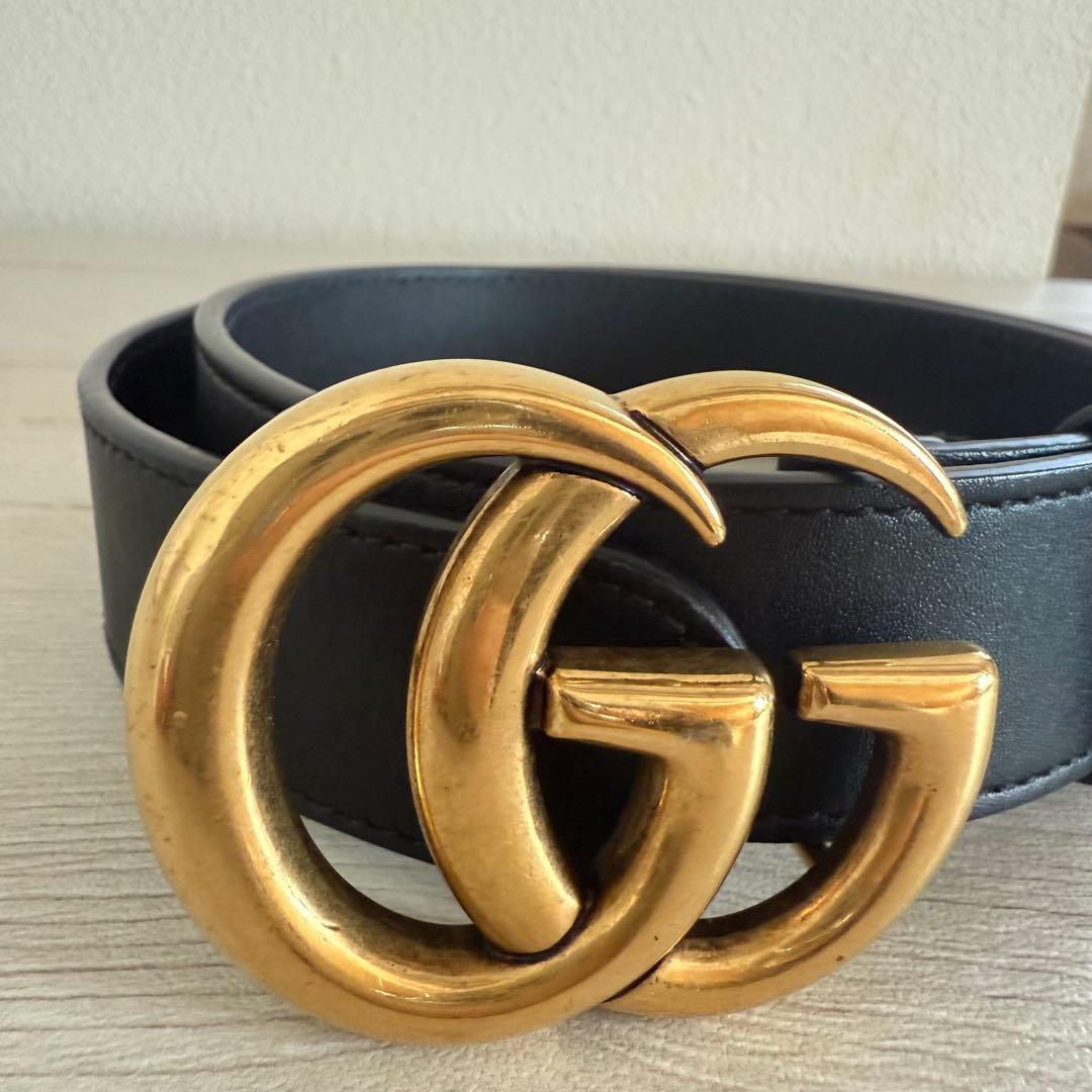 GUCCI グッチ ダブルG ワイドベルト ゴールド AP00T 1000 GUCCI グッチ