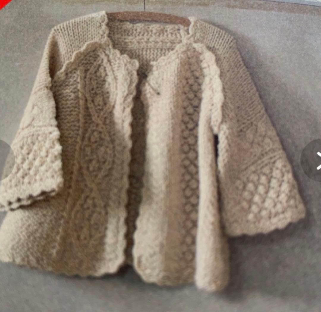 クロスアンドクロス　アランハンドニットボレロ cross&clothアランハンドニットボレロ