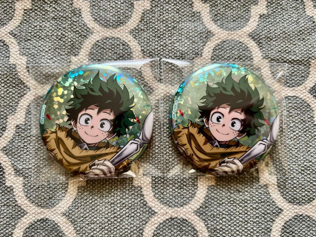 ヒロアカ オープンスクール 緑谷出久 缶バッジ カップケーキ レア