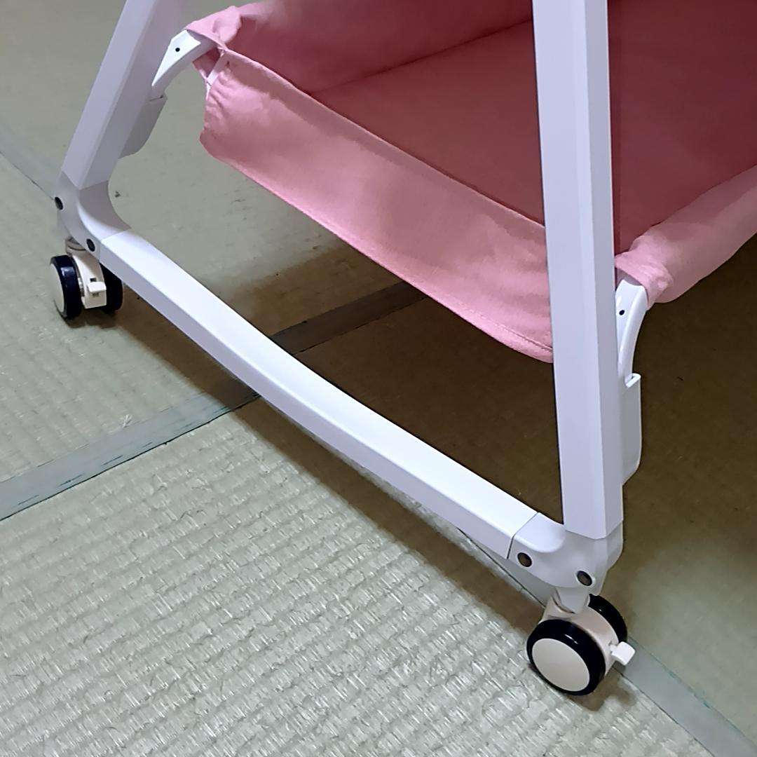 HZDMJ ベビーベッド ピンク 折りたたみ 取扱説明書付属の通販｜market