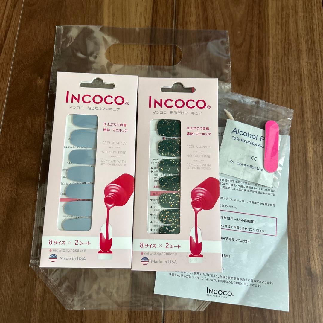 INcoco ネイルシール 8サイズ×2セット - メルカリ