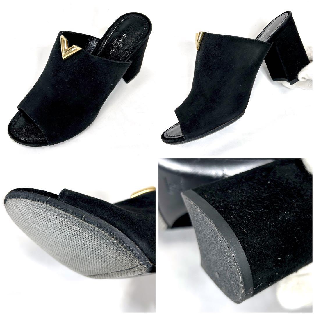 ルイヴィトン　エッセンシャルv サボ　サンダル　23.5cm ブラック　黒