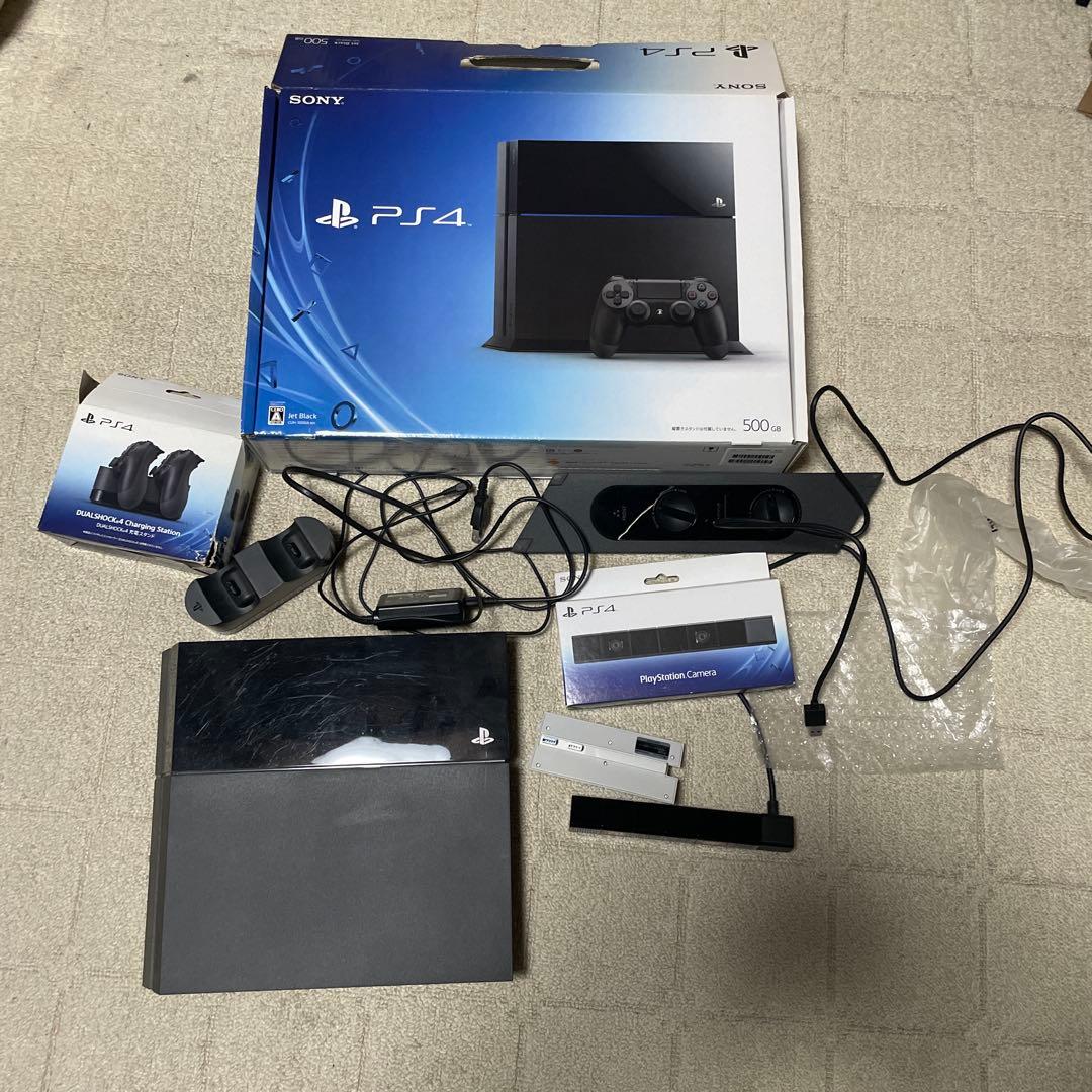 PS4本体 500GB + 充電スタンド + カメラ - メルカリ