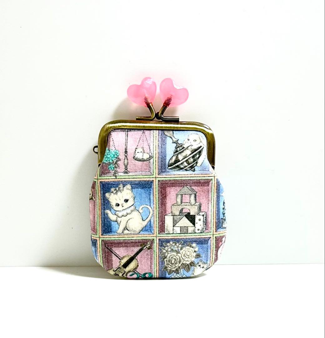 yukiemon TOYナイトボックス限定色ハート♡がま口ポーチ 猫