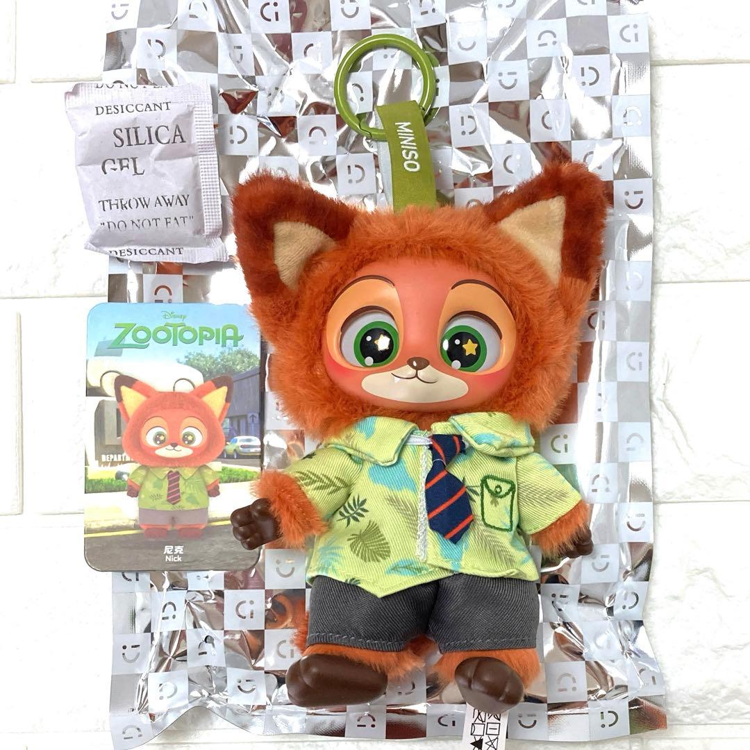 MINISO ズートピア ニック ぬいぐるみペンダント キーホルダー