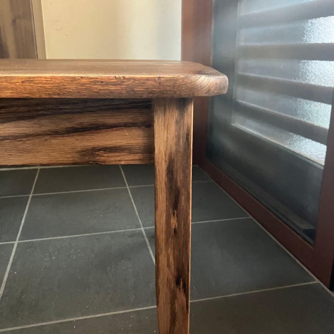 古い天板をリユースしたローテーブル ハンドメイド - メルカリ
