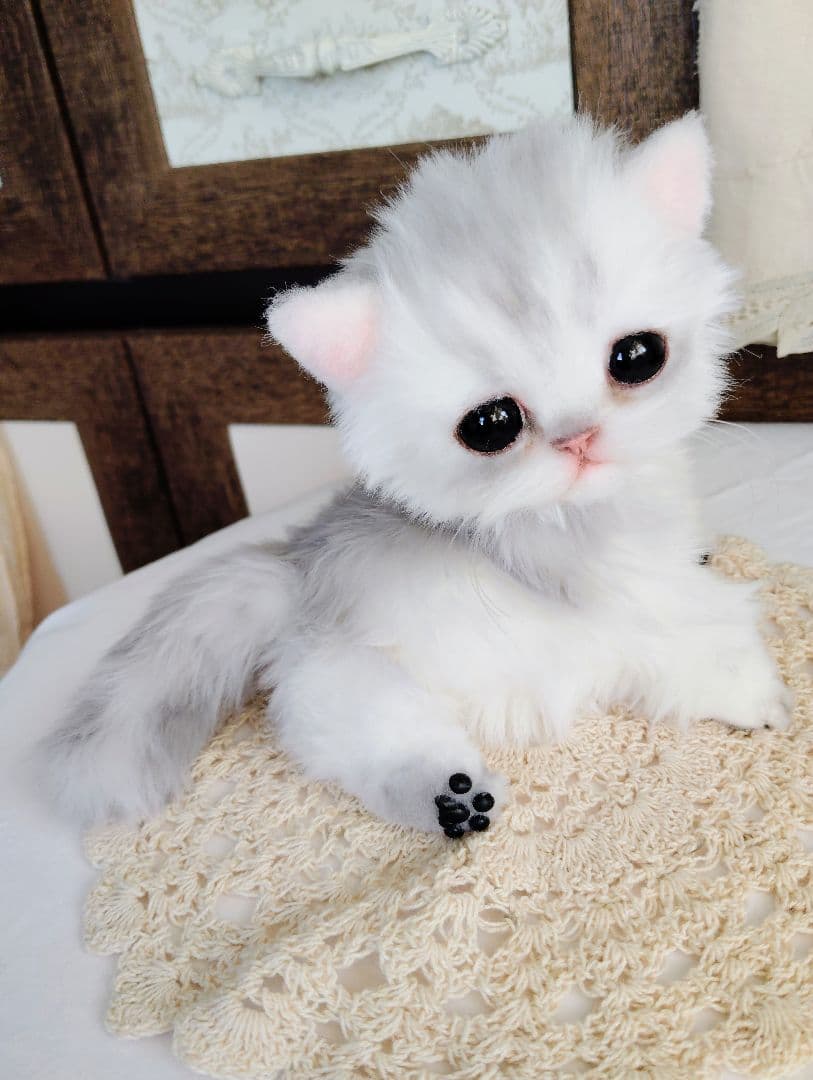 チンチラシルバー♡子猫のララちゃん♡アートドール♡ぬいぐるみ♡