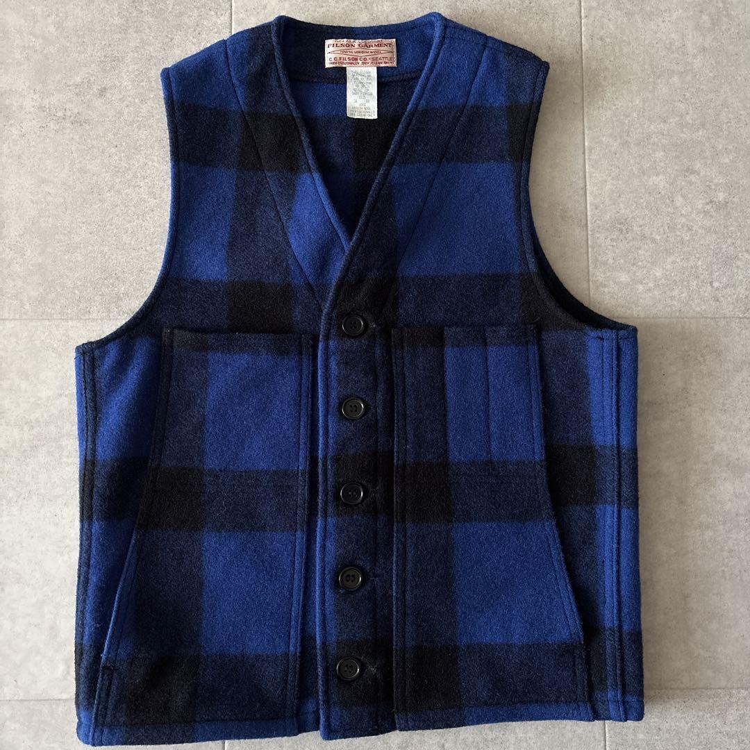 USA製 極美品 フィルソン マッキーノウール ベスト 36 ブルーブラック