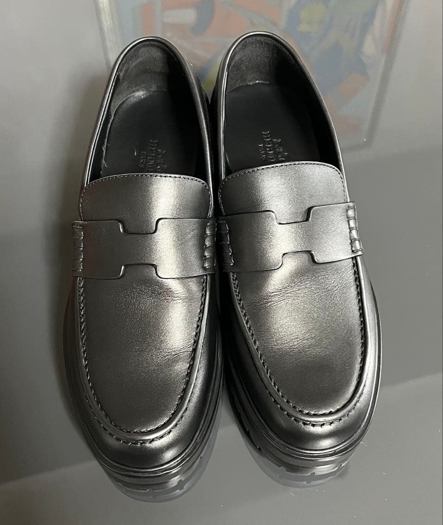 美品⭐︎エルメス モカシン ローファー 《 アイビー 》 黒 35 靴HERMES