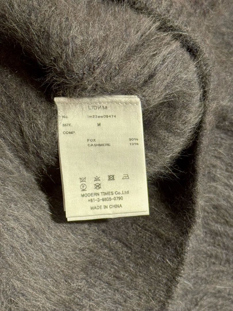 LIDNM FOX CASHMERE KNIT DEEP MOCHA - メルカリ