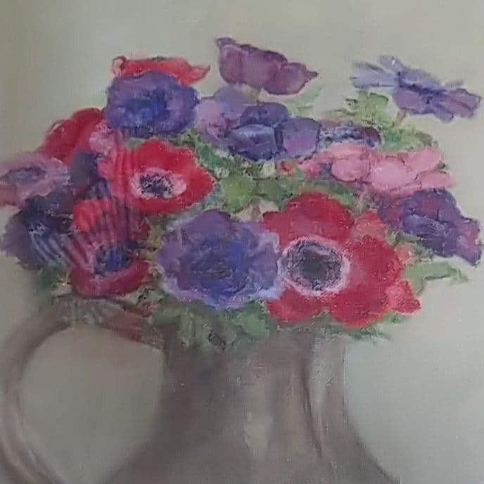 油絵 アネモネ ローザン プール - メルカリ