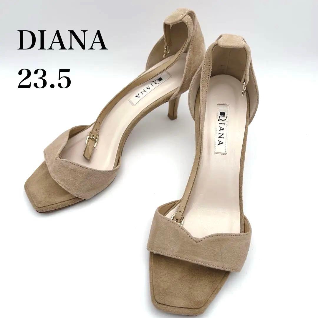 DIANA ダイアナ ベージュ アンクルストラップ サンダル 23.5 - メルカリ