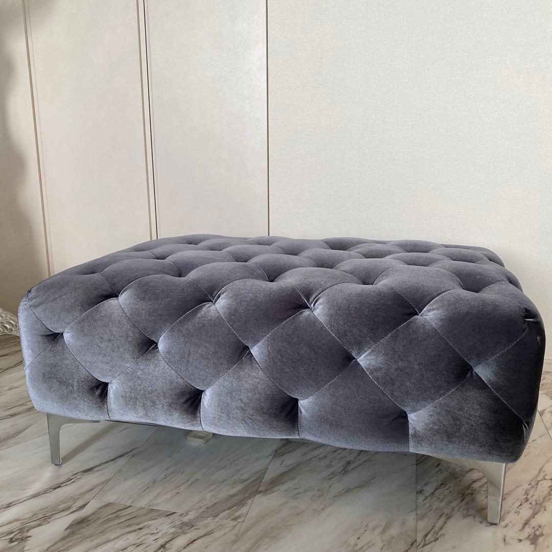 9月上旬まで期間限定 ベルベット ソファ オットマン チェスター