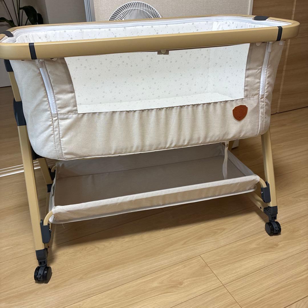 p*n様 【美品】HZDMJ ベビーベッド 折りたたみ マットレス付き 固定ベル 楽天市場】HZDMJ ベビーベッド 折りたたみ 添い寝ベッド 揺りかご